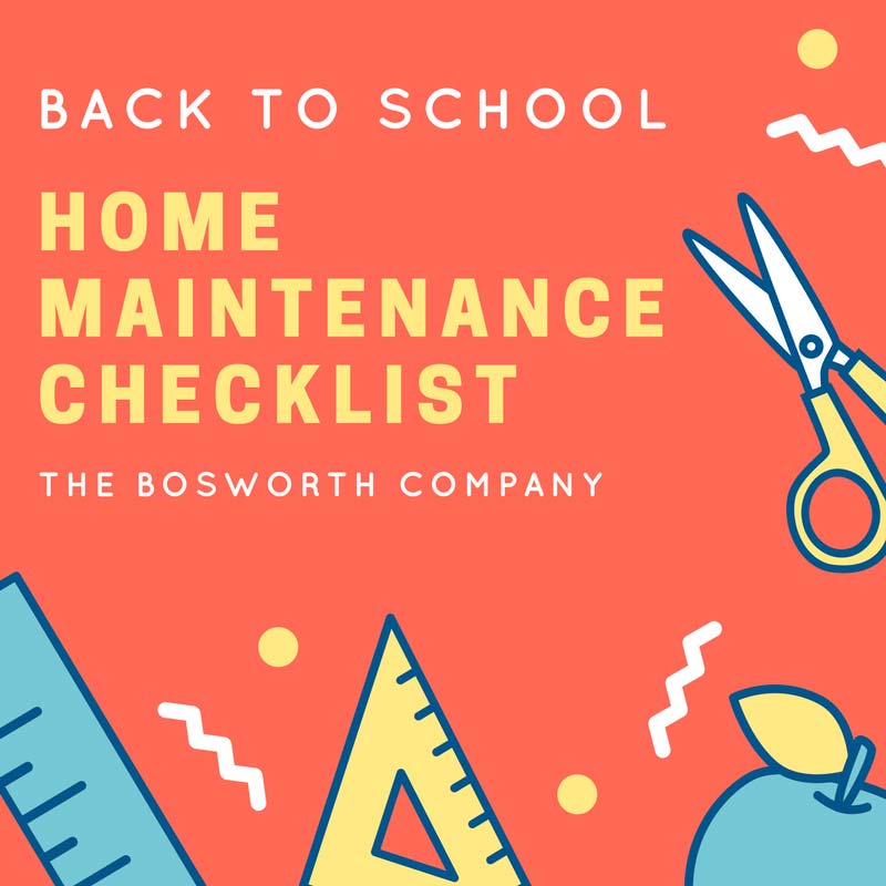 Back to School Home Maintenance Checklist