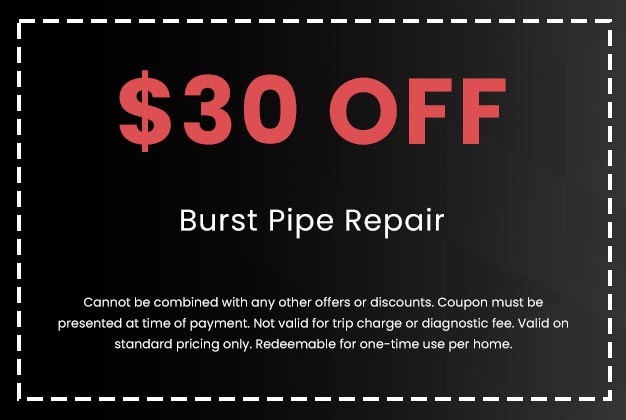 Discount on Burst Pipe Repair